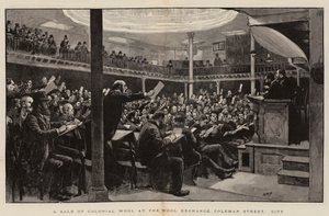 A Sale of Colonial Wool at the Wool Exchange, Coleman Street, City